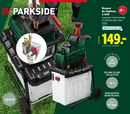 Lidl Parkside Broyeur de végétaux à rotor offre