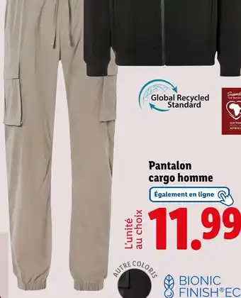 Lidl LIVERGY Pantalon cargo homme offre