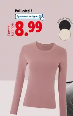 Lidl esmara Pull côtelé femme offre