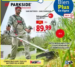 Lidl PARKSIDE Débroussailleuse sans fil 2 en 1 offre