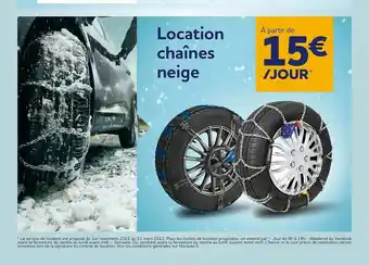 Location Chaînes Neige