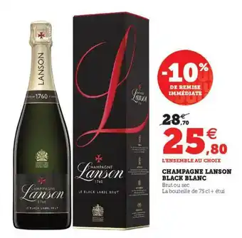 U Express Champagne Lanson Black Blanc offre
