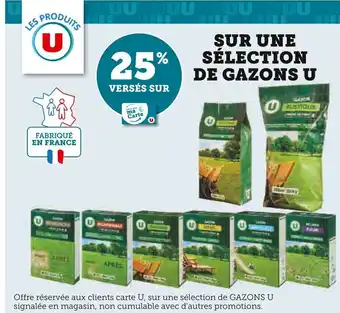 Super U U Sur une sélection de gazons offre