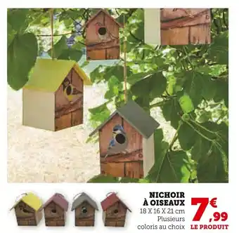 Super U Nichoir à oiseaux offre