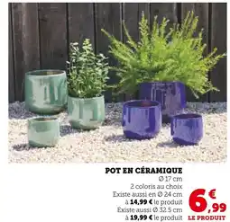 Super U Pot en céramique offre