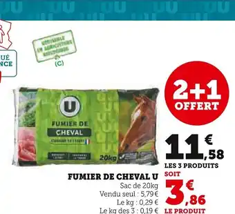 Super U U Fumier de cheval offre