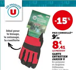 Super U U Gants entretien jardin offre