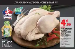 Super U MAITRE COQ Poulet jaune nourri aux graines de lin offre