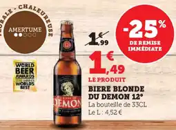 Super U Biere blonde du demon 12° offre