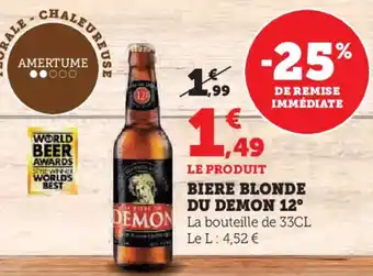 Super U Biere blonde du demon 12° offre