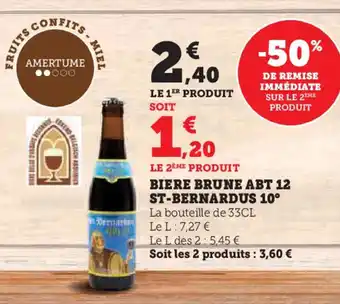 Super U Biere brune abt 12 st-bernardus 10° offre