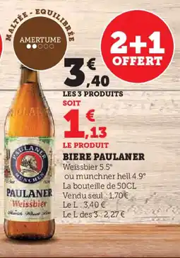 Super U BIERE PAULANER offre