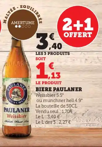 Super U BIERE PAULANER offre