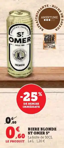 Super U ST OMER Biere blonde 5° offre