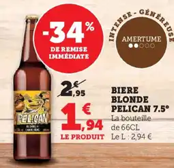 Super U PELICAN 7.5° Biere blonde offre