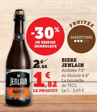 Super U JENLAIN Biere offre