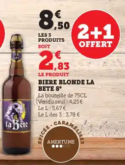 Super U LA BETE Biere blonde 8° offre