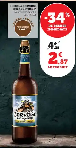 Super U Biere la cervoise des ancetres 9° offre