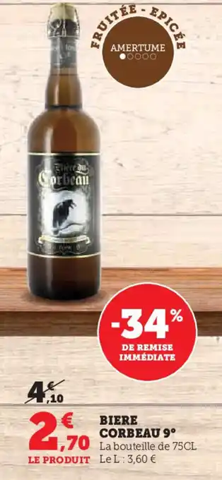 Super U Biere corbeau 9° offre