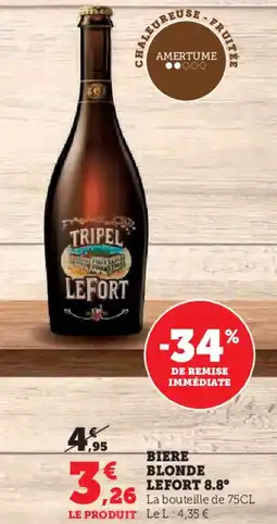 Super U Biere blonde lefort 8.8° offre