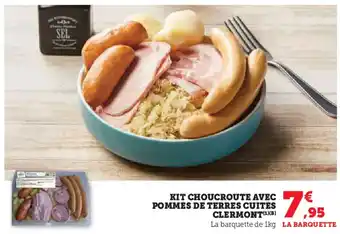 Super U Kit choucroute avec pommes de terres cuites clermont offre