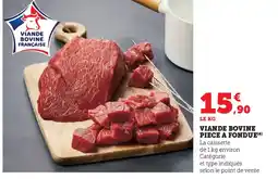 Super U Viande bovine piece a fondue offre