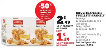 Super U KAMBLY Biscuits aperitif feuillety's offre