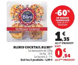 Super U BLINI Blinis cocktail offre