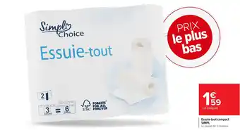 Carrefour Market SIMPL Essuie-tout compact offre