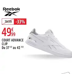 Intersport REEBOK Court advance clip offre