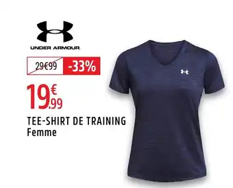 Intersport UNDER ARMOUR. Tee-shirt de training femme offre