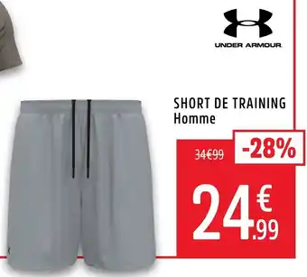 Intersport UNDER ARMOUR Short de training homme offre