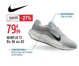 Intersport NIKE Winflo 11 du 36 au 42 offre