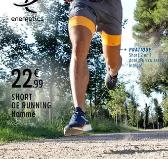 Intersport Short de running homme offre