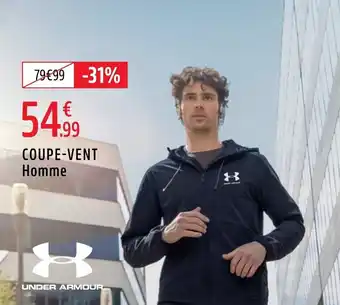 Intersport UNDER ARMOUR Coupe-vent homme offre