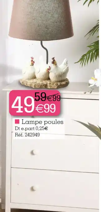 Kandy Lampe poules offre