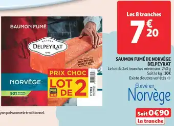 Auchan DELPEYRAT Saumon fumé de norvège offre