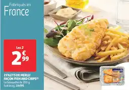 Auchan 2 filets de merlu façon fish and chips offre