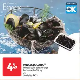 Auchan Moules de corde offre