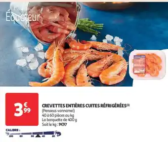 Auchan Crevettes entières cuites réfrigérées offre