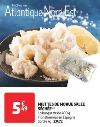 Auchan Miettes de morue salée séchée offre