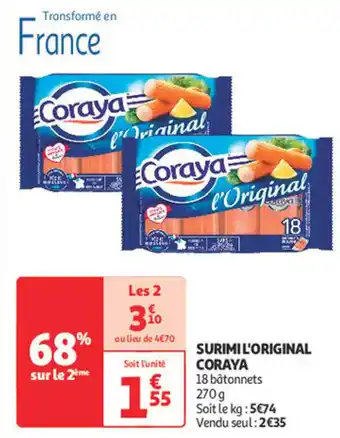 Auchan CORAYA Surimi l'original offre