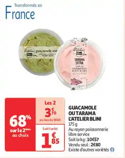 Auchan L'ATELIER BLINI Guacamole outarama offre