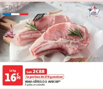 Auchan Veau: côte avec os offre