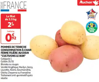 Auchan AUCHAN Pommes de terre de consommation à chair ferme filière "cultivons le bon" offre