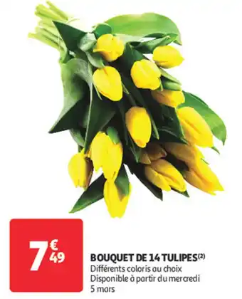 Auchan Bouquet de 14 tulipes offre