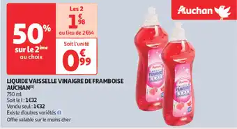 Auchan AUCHAN Liquide vaisselle vinaigre de framboise offre