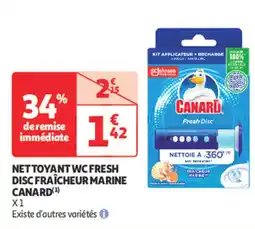 Auchan CANARD Nettoyant wc fresh disc fraîcheur marine offre