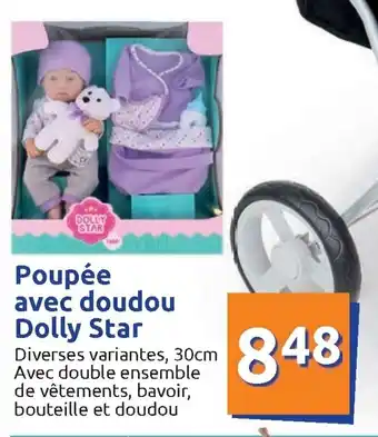 Action Poupée avec doudou dolly star offre