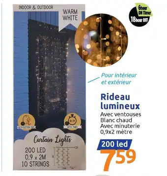 Action Rideau lumineux offre
